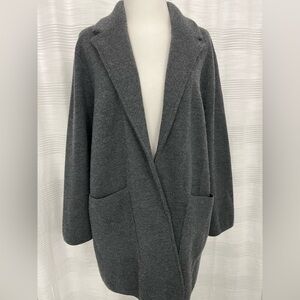 J. Crew Women's Gray Wool Sweater Jacket Size Large